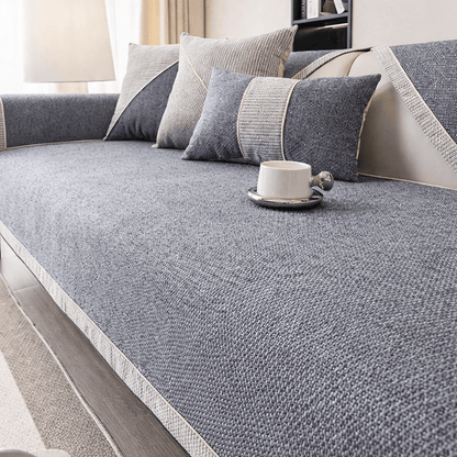 Non-Slip Sofa Cover with Woven Texture