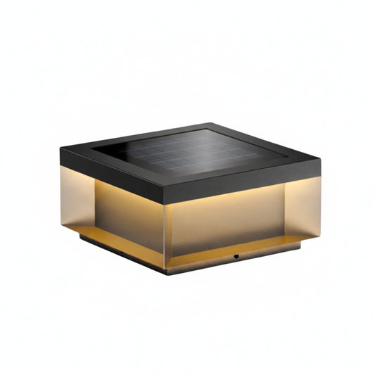 Outdoor Garden Post Cap Light Modern Solar and Wired LED Fence Pillar Lamp