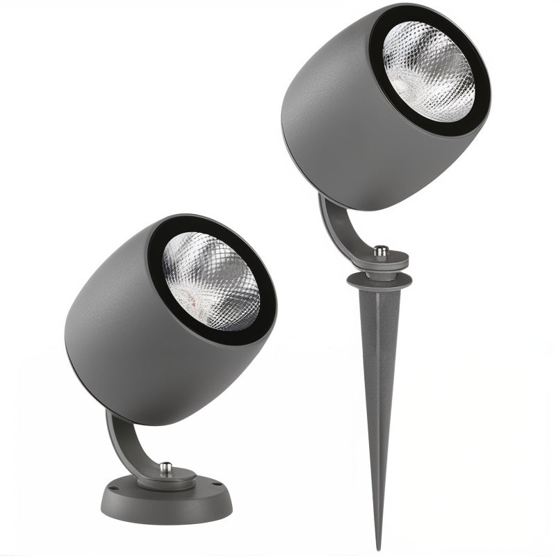 Outdoor LED Garden Spotlight with Ground Spike and Surface Mount for Pathway and Landscape Lighting