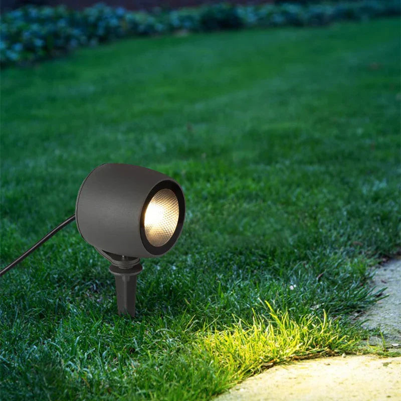 Outdoor LED Garden Spotlight with Ground Spike and Surface Mount for Pathway and Landscape Lighting