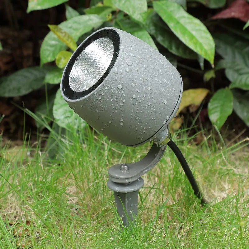 Outdoor LED Garden Spotlight with Ground Spike and Surface Mount for Pathway and Landscape Lighting