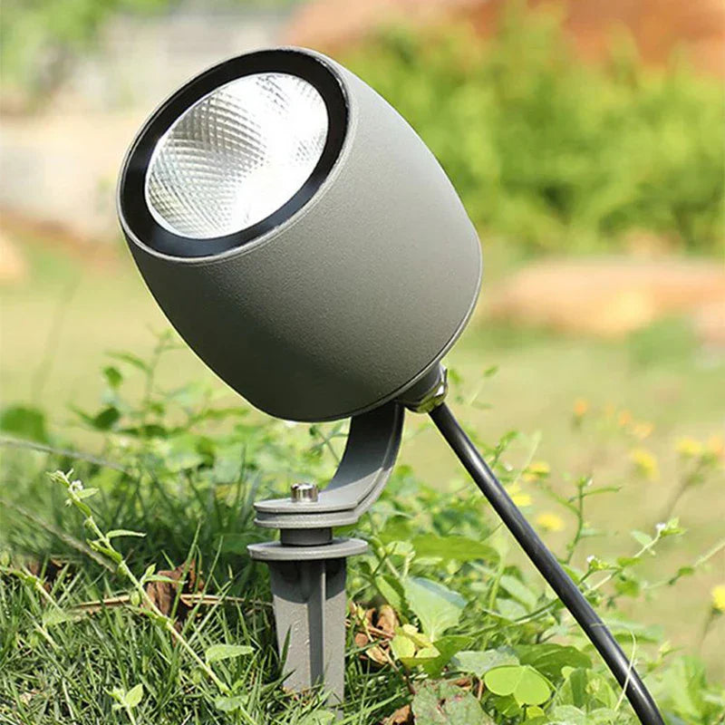 Outdoor LED Garden Spotlight with Ground Spike and Surface Mount for Pathway and Landscape Lighting