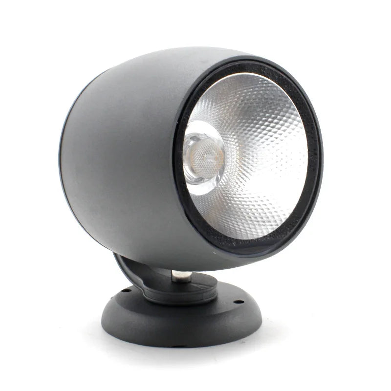 Outdoor LED Garden Spotlight with Ground Spike and Surface Mount for Pathway and Landscape Lighting