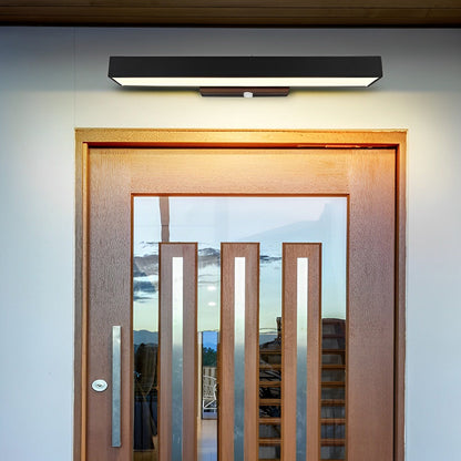 Outdoor LED Wall Lamp Modern with Motion Sensor and Rectangular Design