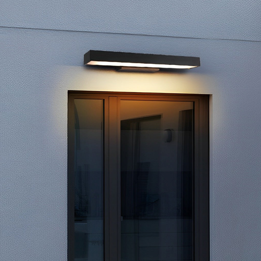 Outdoor LED Wall Lamp Modern with Motion Sensor and Rectangular Design