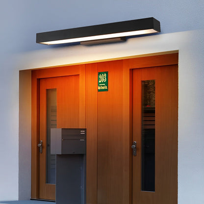 Outdoor LED Wall Lamp Modern with Motion Sensor and Rectangular Design