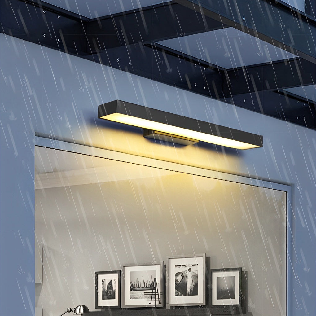 Outdoor LED Wall Lamp Modern with Motion Sensor and Rectangular Design