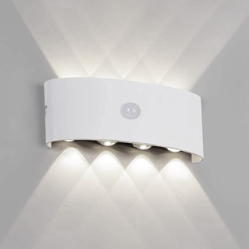 Outdoor LED Wall Lamp Modern with Motion Sensor and Up Down Light Effect