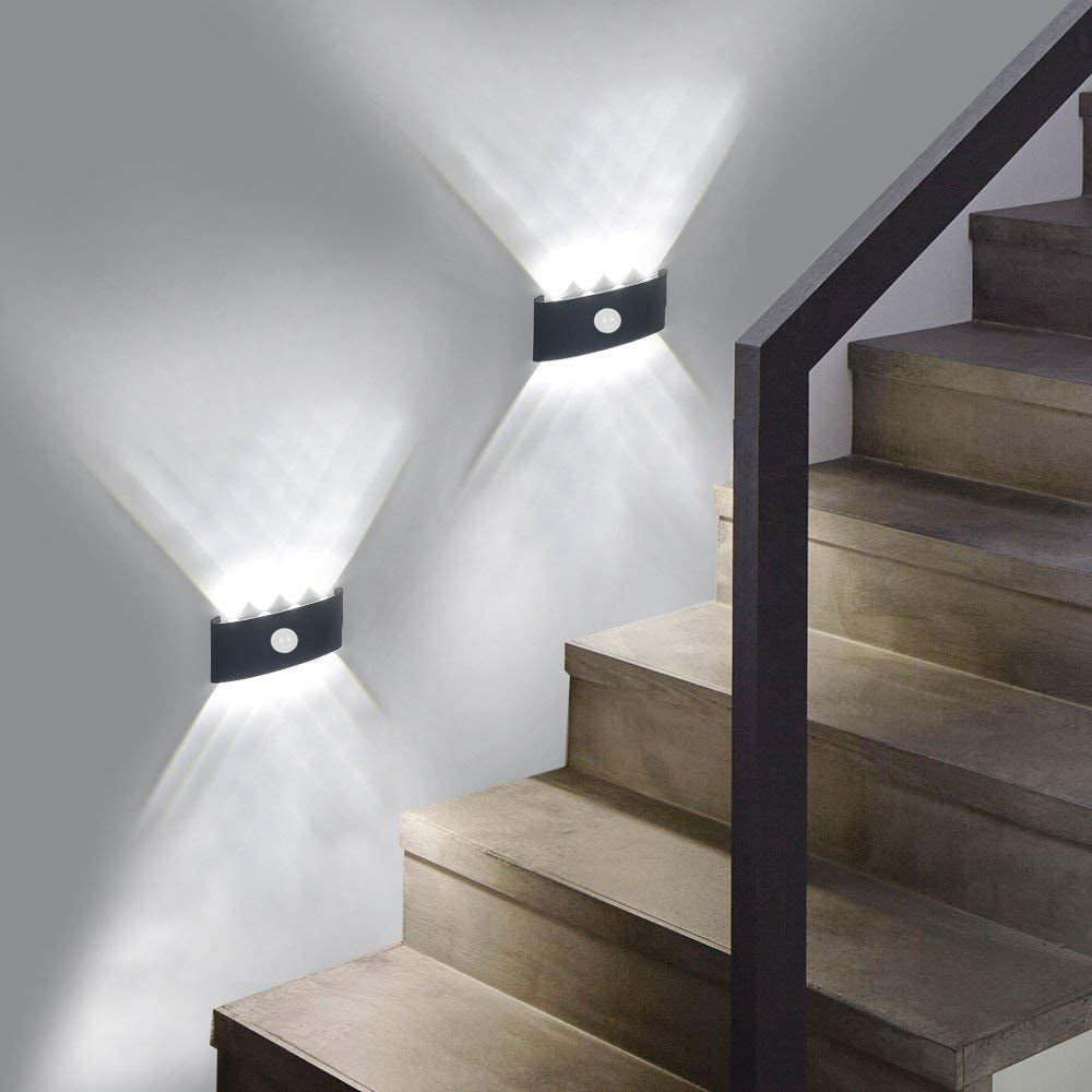 Outdoor LED Wall Lamp Modern with Motion Sensor and Up Down Light Effect