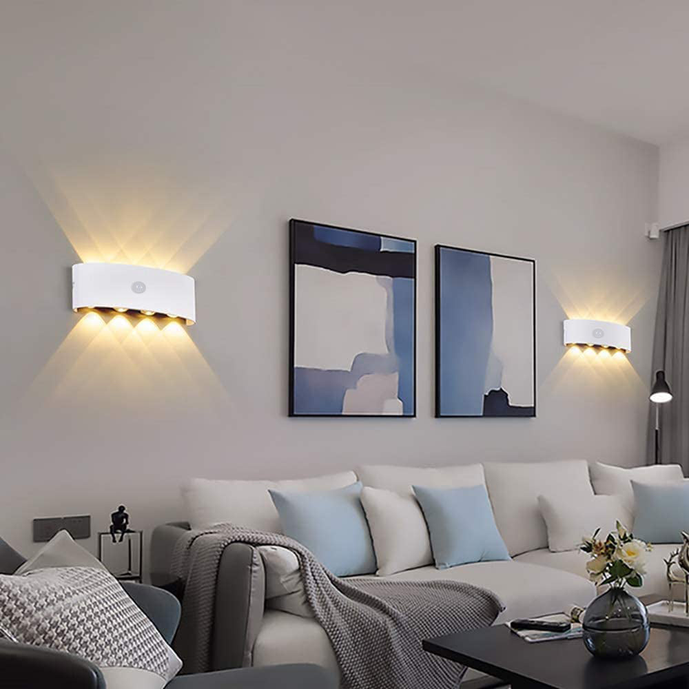 Outdoor LED Wall Lamp Modern with Motion Sensor and Up Down Light Effect