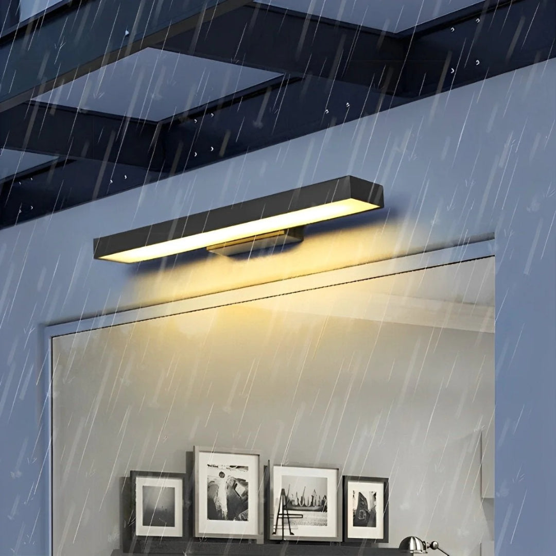 Outdoor LED Wall Light Modern with Motion Sensor and Rectangular Design