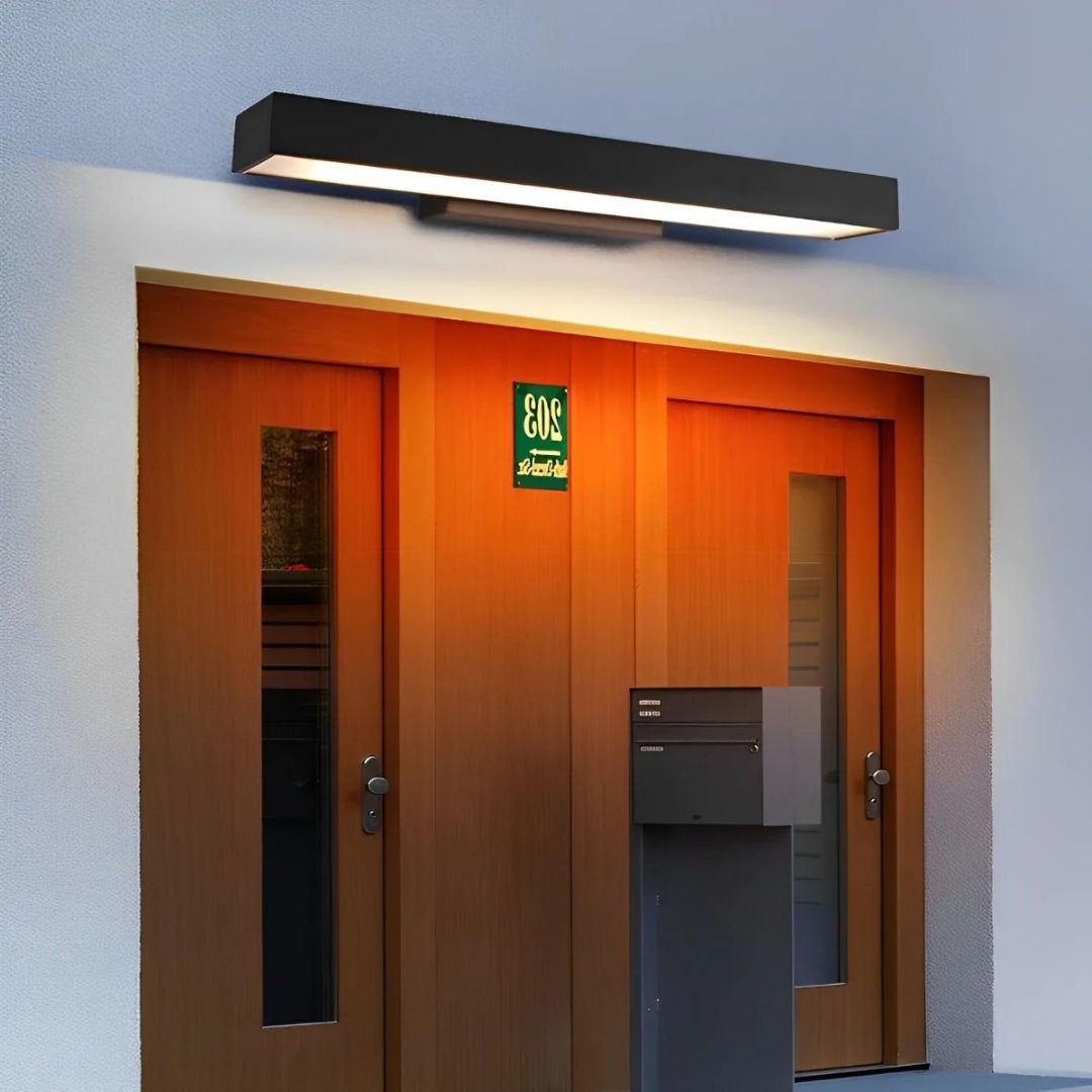 Outdoor LED Wall Light Modern with Motion Sensor and Rectangular Design