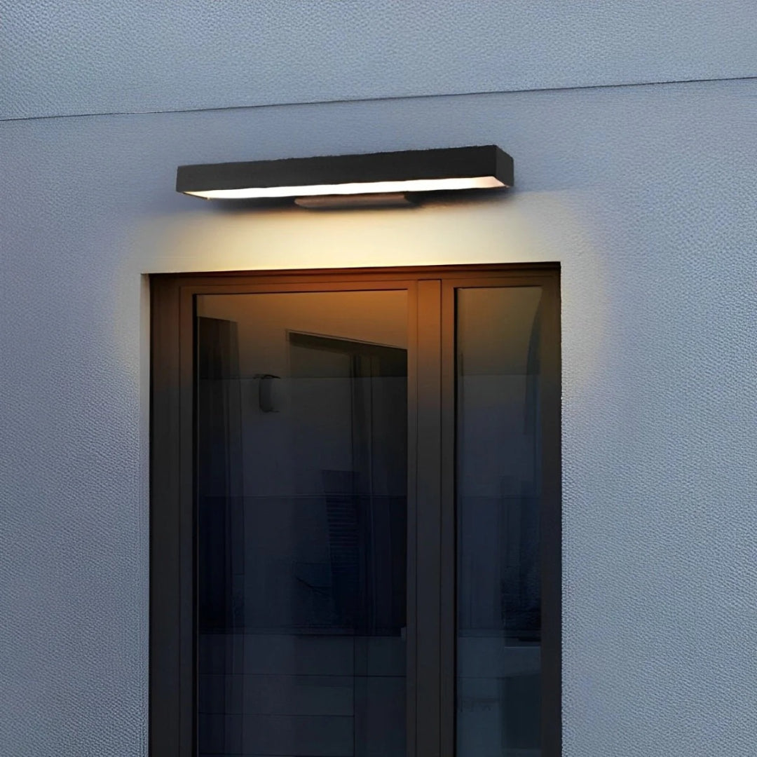 Outdoor LED Wall Light Modern with Motion Sensor and Rectangular Design