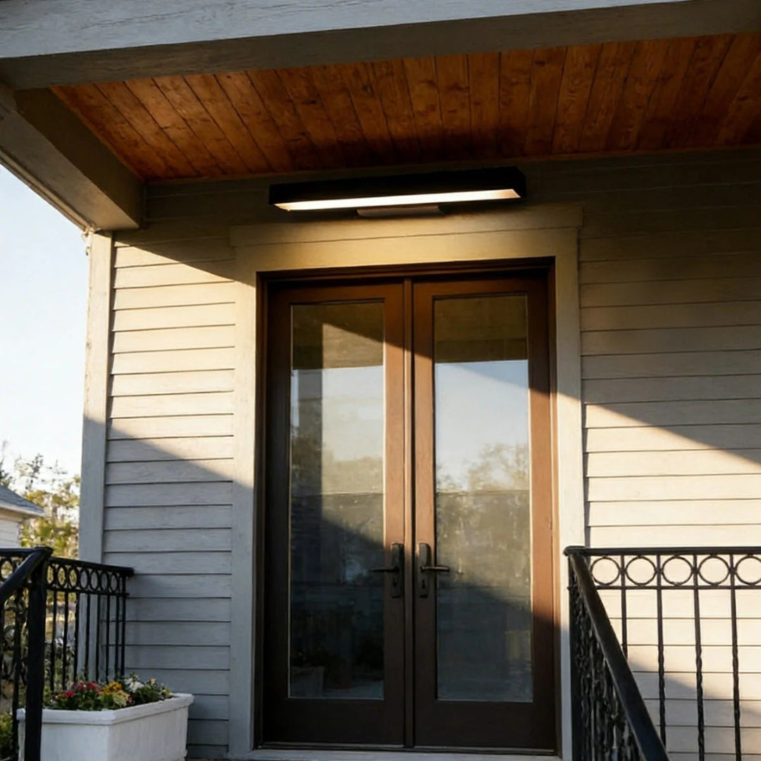 Outdoor LED Wall Light Modern with Motion Sensor and Rectangular Design