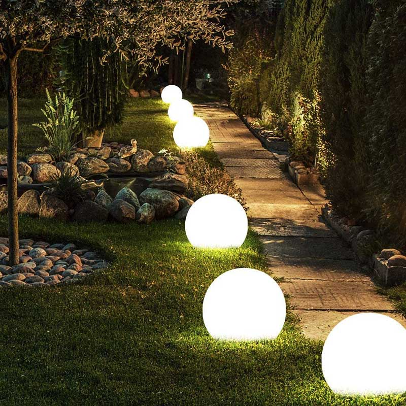 Outdoor Solar Globe Light for Garden, Patio and Pathway with Warm Glow