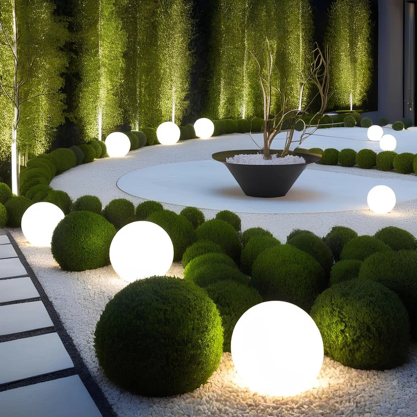 Outdoor Solar Globe Light for Garden, Patio and Pathway with Warm Glow