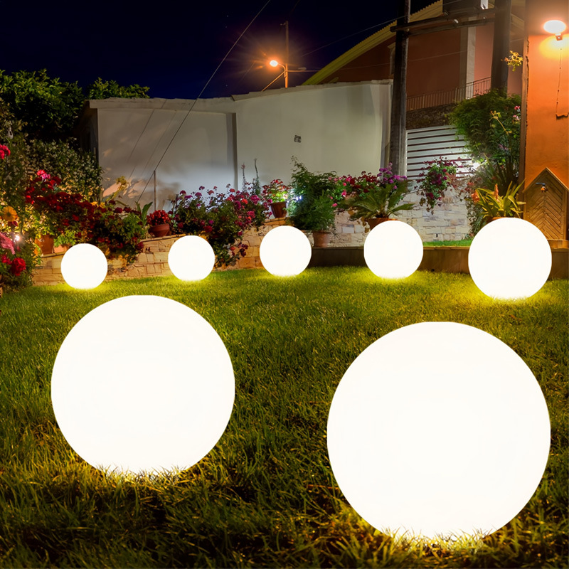 Outdoor Solar Globe Light for Garden, Patio and Pathway with Warm Glow