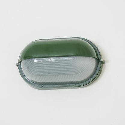 Outdoor Wall Lamp Industrial Retro with Oval Frosted Glass Cover