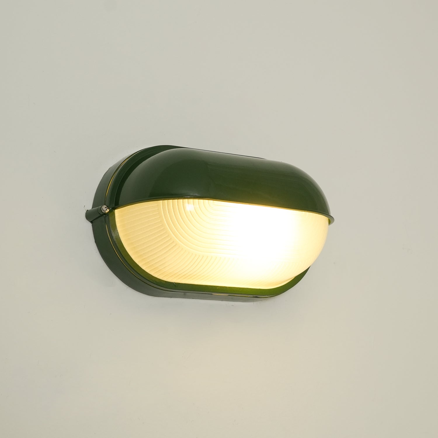 Outdoor Wall Lamp Industrial Retro with Oval Frosted Glass Cover
