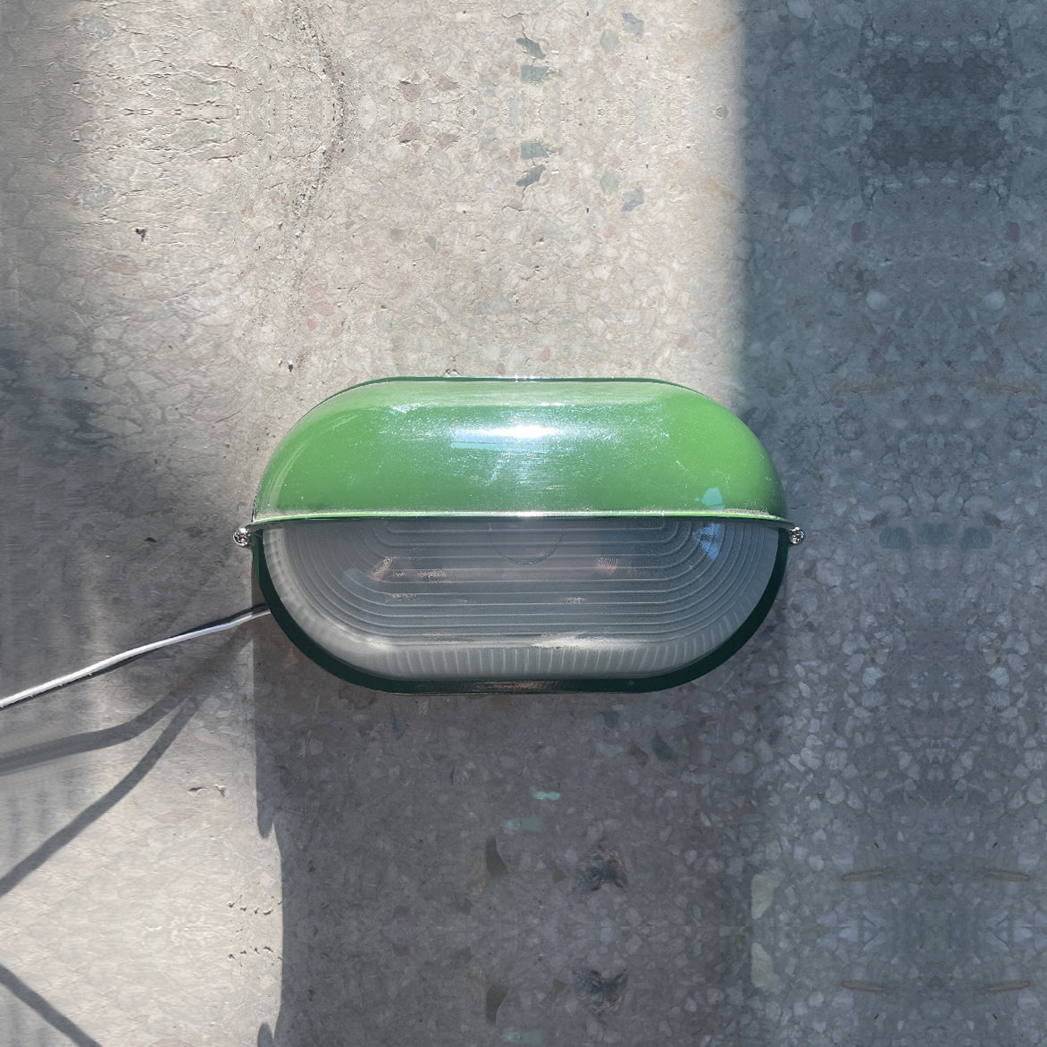 Outdoor Wall Lamp Industrial Retro with Oval Frosted Glass Cover