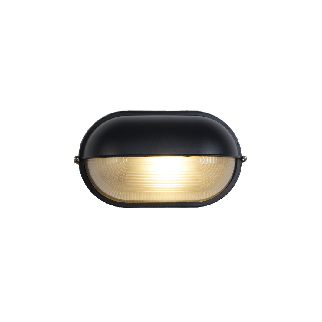 Outdoor Wall Lamp Industrial Retro with Oval Frosted Glass Cover