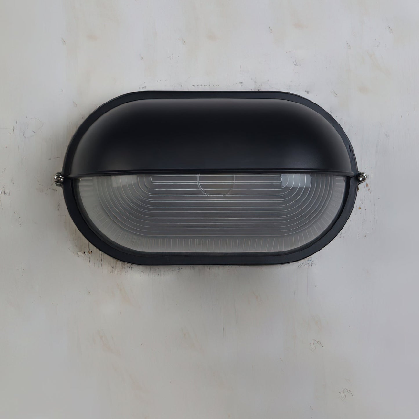 Outdoor Wall Lamp Industrial Retro with Oval Frosted Glass Cover