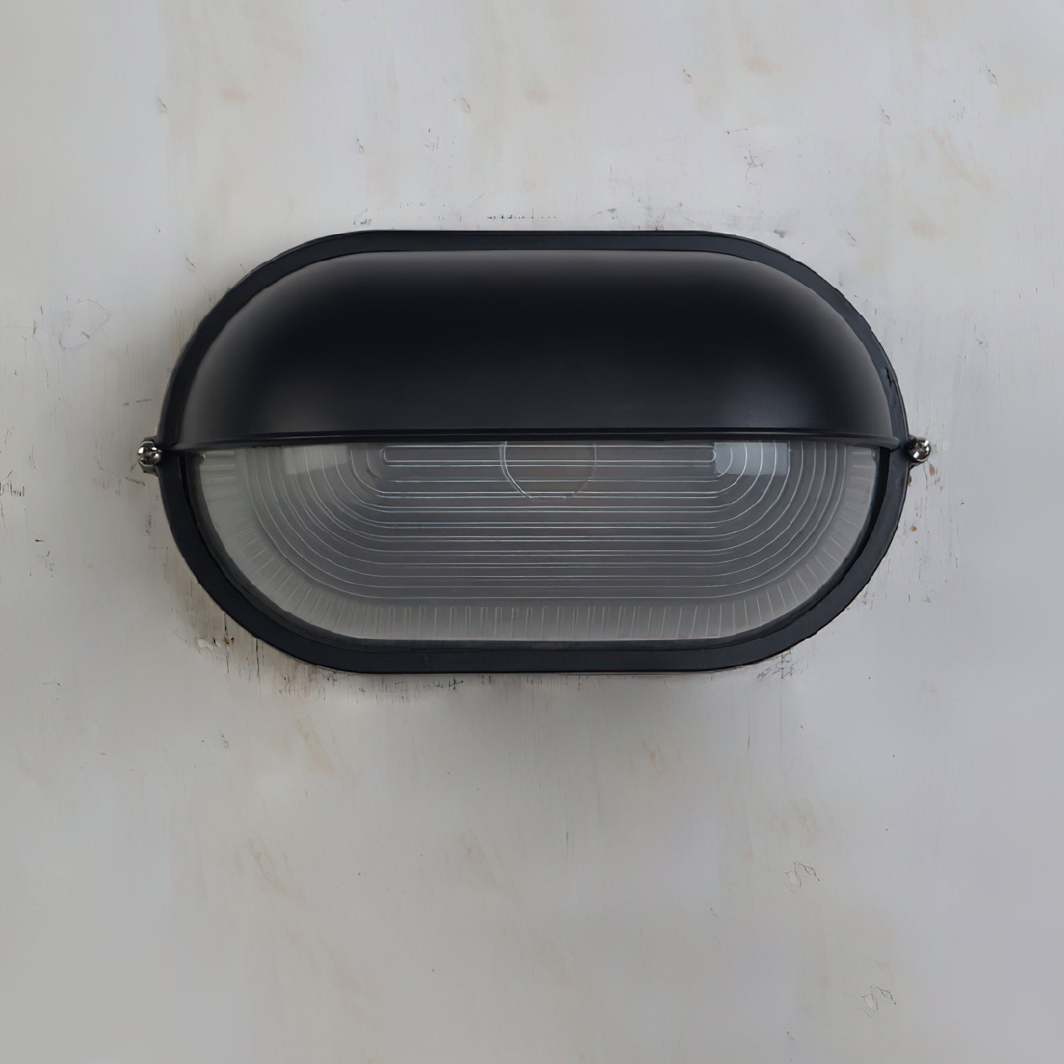 Outdoor Wall Lamp Industrial Retro with Oval Frosted Glass Cover