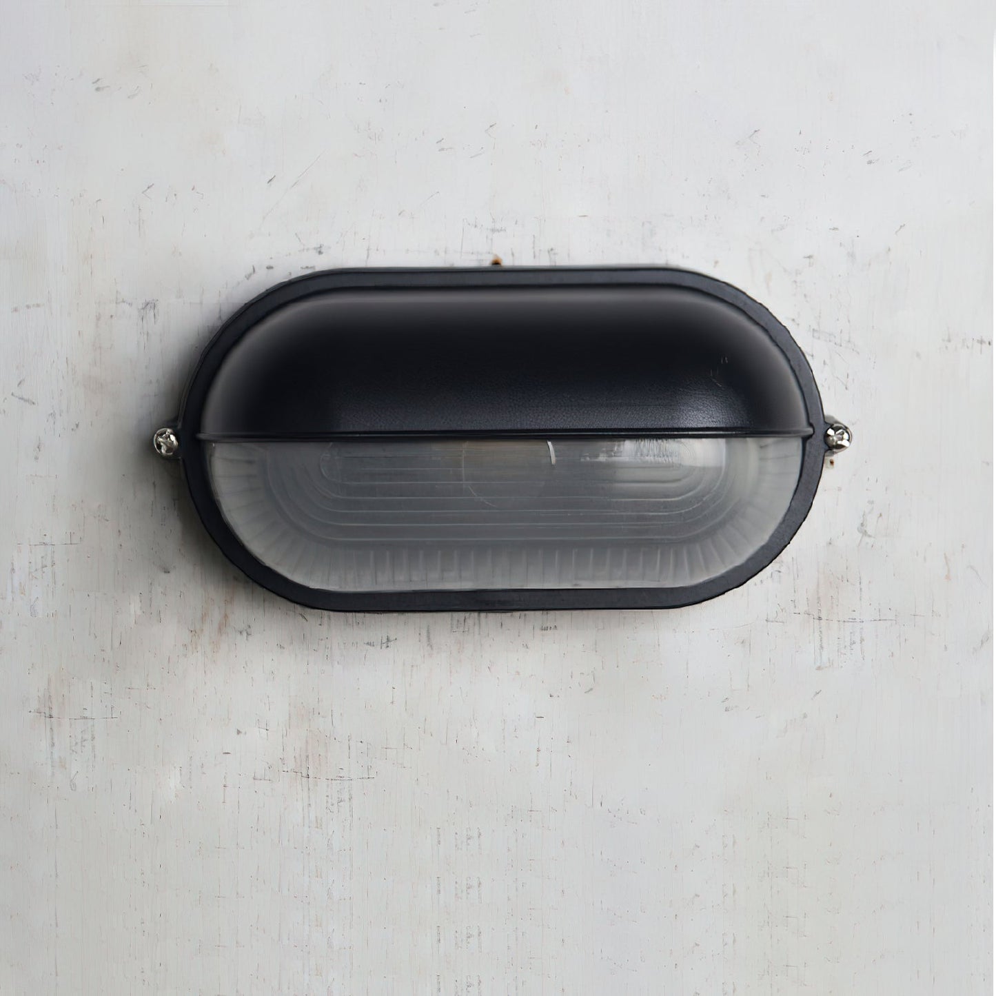 Outdoor Wall Lamp Industrial Retro with Oval Frosted Glass Cover