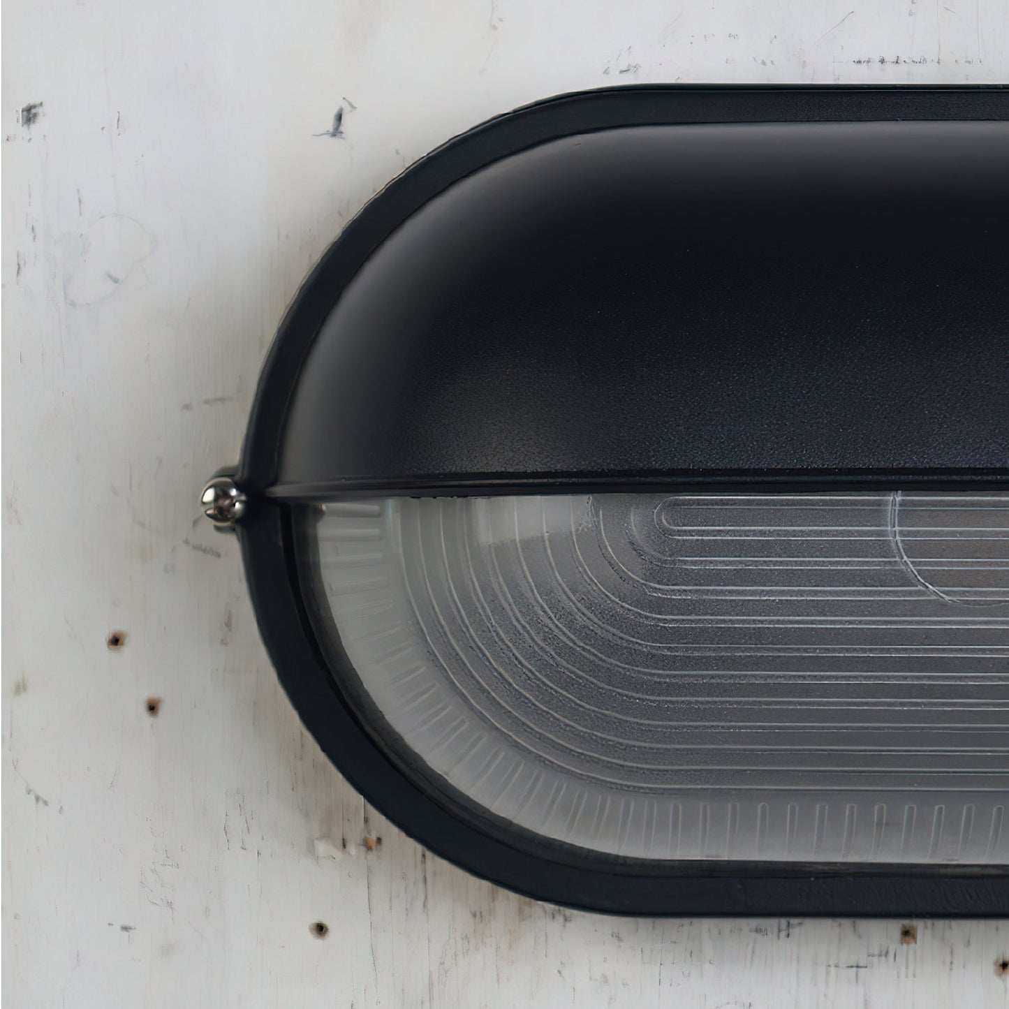 Outdoor Wall Lamp Industrial Retro with Oval Frosted Glass Cover