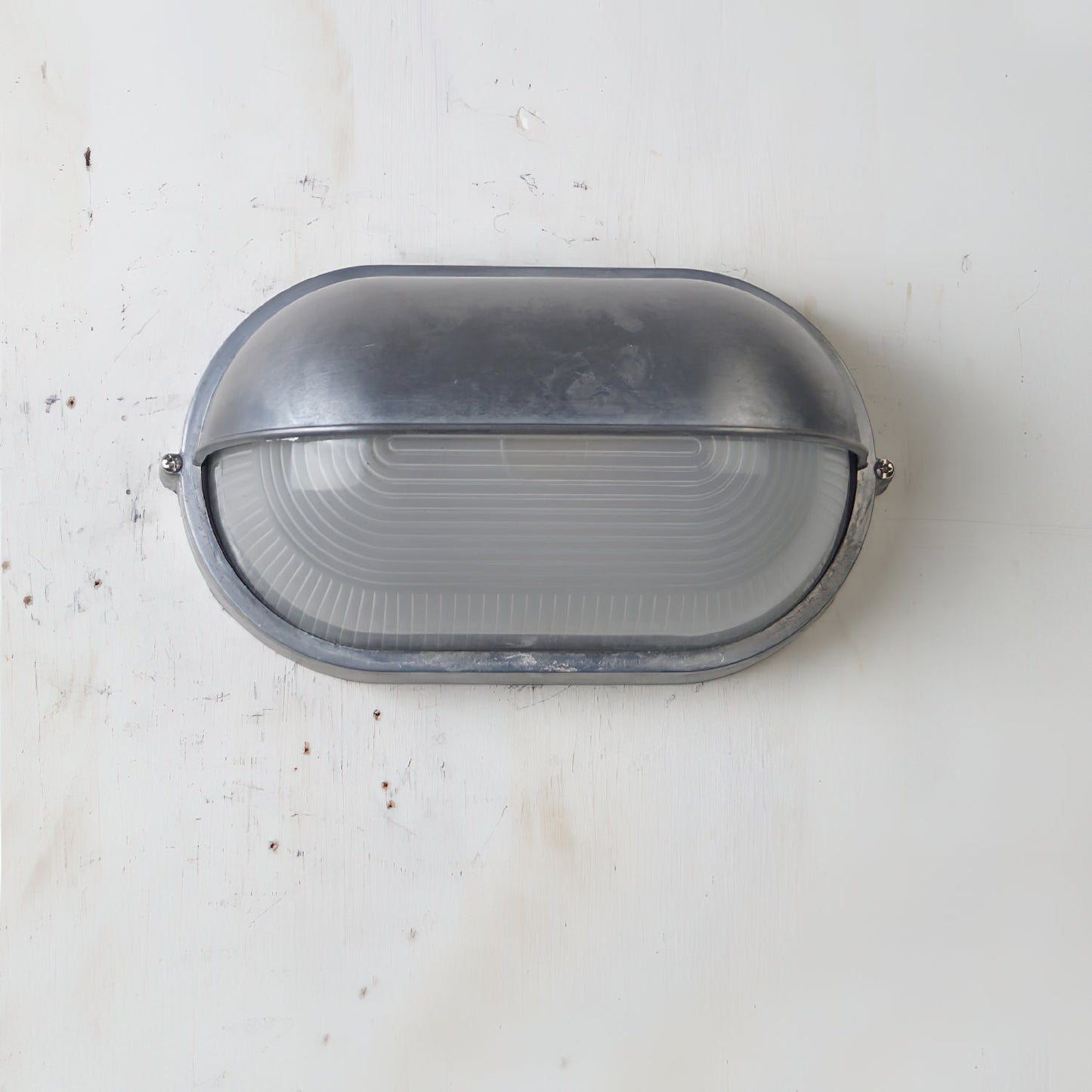 Outdoor Wall Lamp Industrial Retro with Oval Frosted Glass Cover