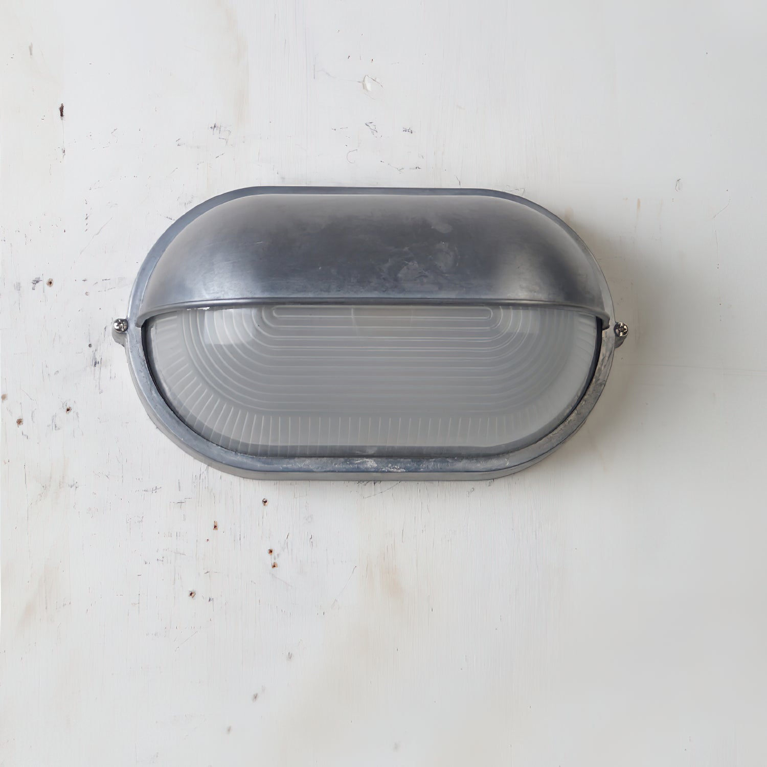 Outdoor Wall Lamp Industrial Retro with Oval Frosted Glass Cover