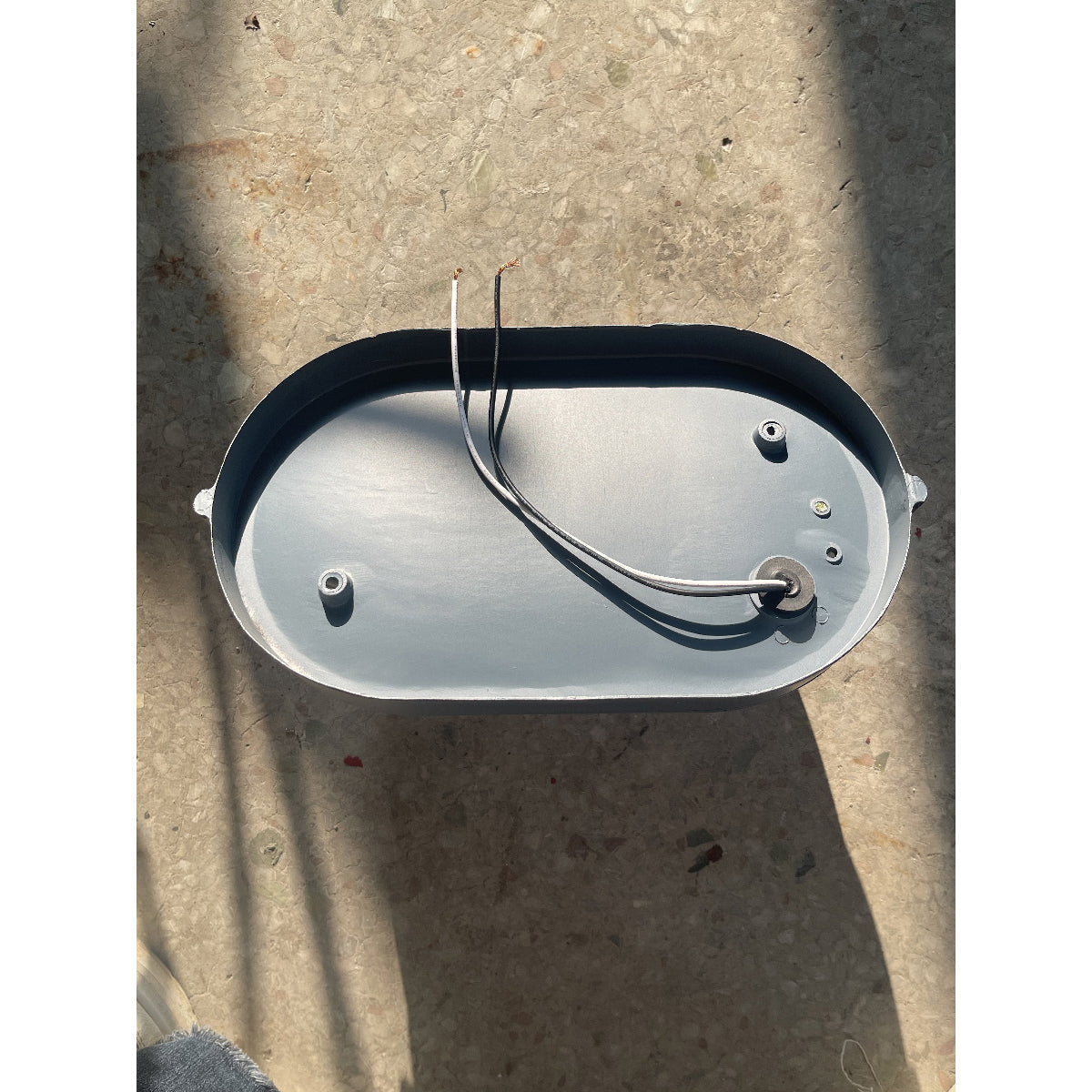 Outdoor Wall Lamp Industrial Retro with Oval Frosted Glass Cover