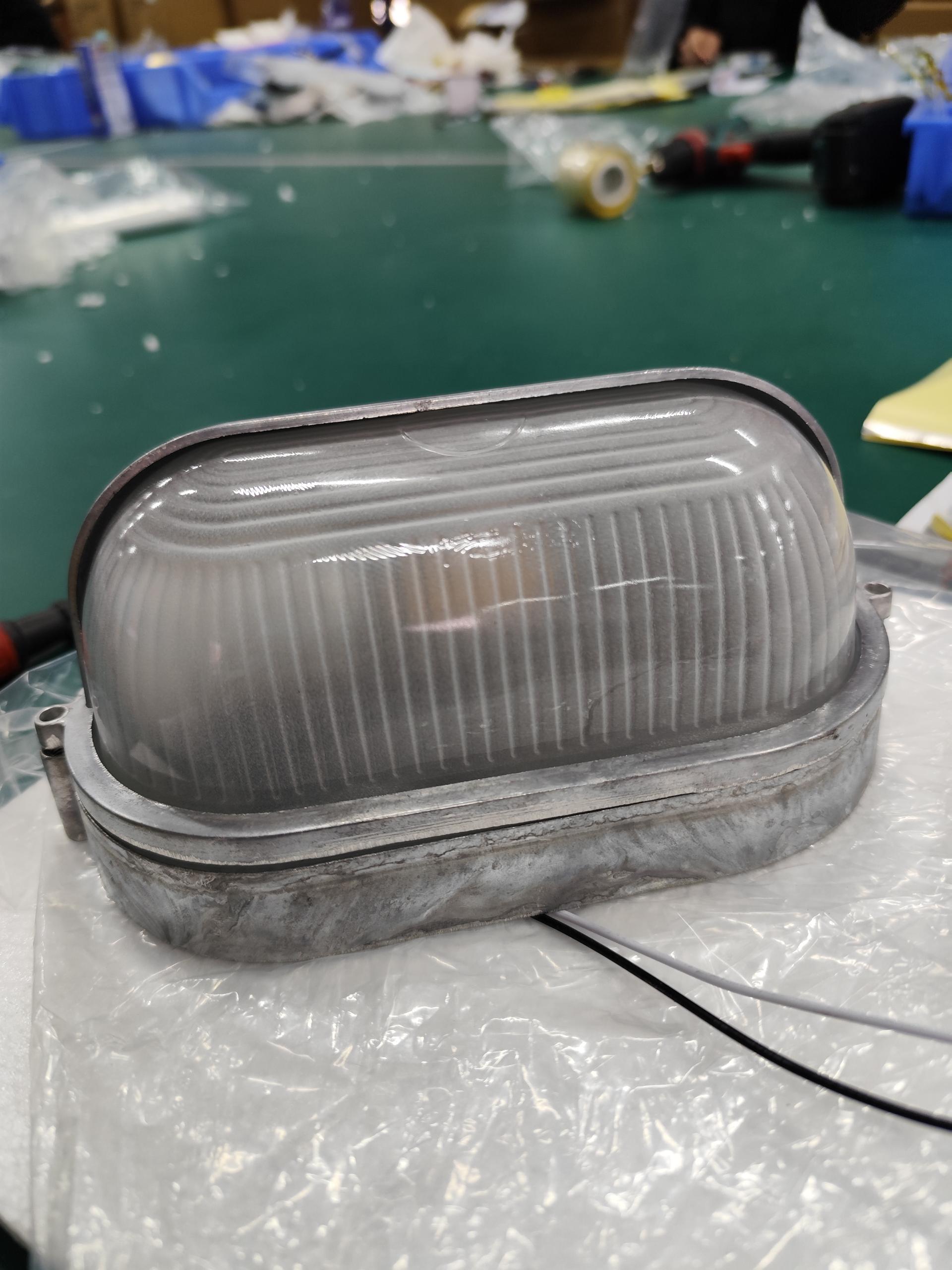 Outdoor Wall Lamp Industrial Retro with Oval Frosted Glass Cover