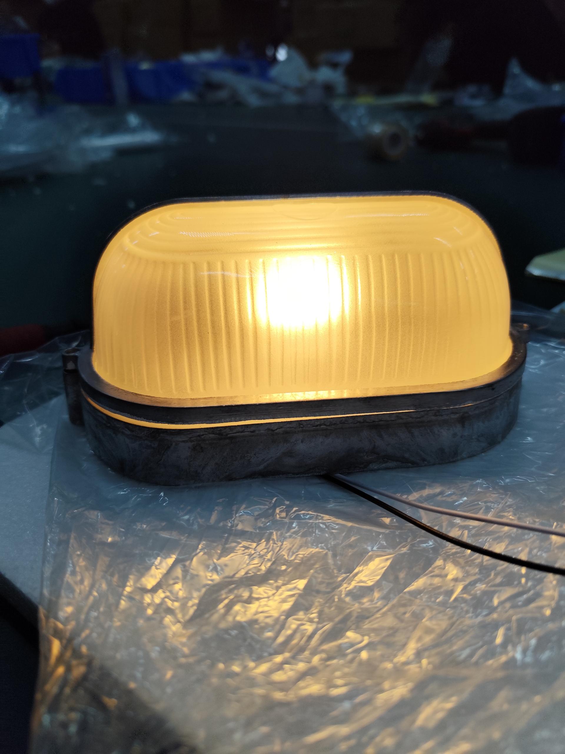 Outdoor Wall Lamp Industrial Retro with Oval Frosted Glass Cover
