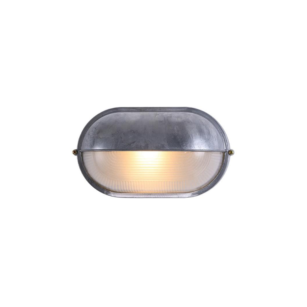 Outdoor Wall Lamp Industrial Retro with Oval Frosted Glass Cover