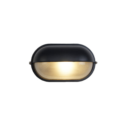 Outdoor Wall Lamp Industrial Retro with Oval Frosted Glass Cover