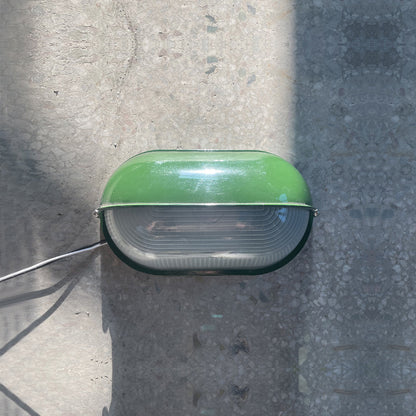 Outdoor Wall Lamp Industrial Retro with Oval Frosted Glass Cover