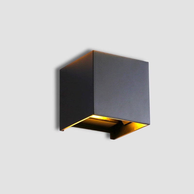 Outdoor Wall Lamp Minimalist Cube with Adjustable Light Angle and IP65 Rating