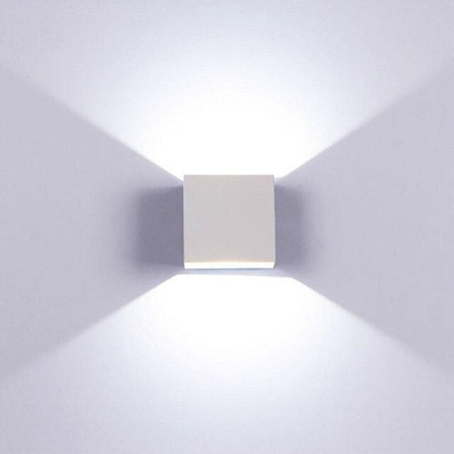 Outdoor Wall Lamp Minimalist Cube with Adjustable Light Angle and IP65 Rating