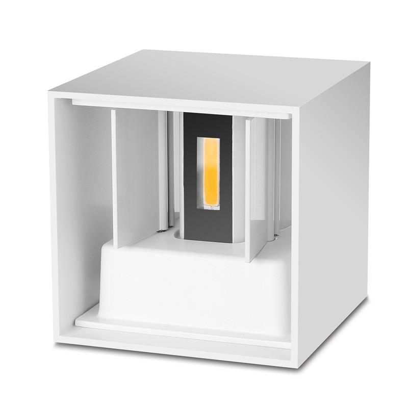 Outdoor Wall Lamp Modern Cube LED Up and Down with Adjustable Beam Angle