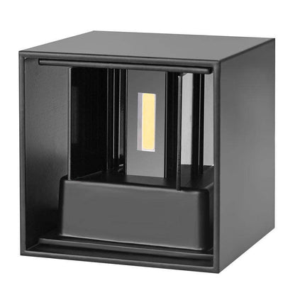 Outdoor Wall Lamp Modern Cube LED Up and Down with Adjustable Beam Angle
