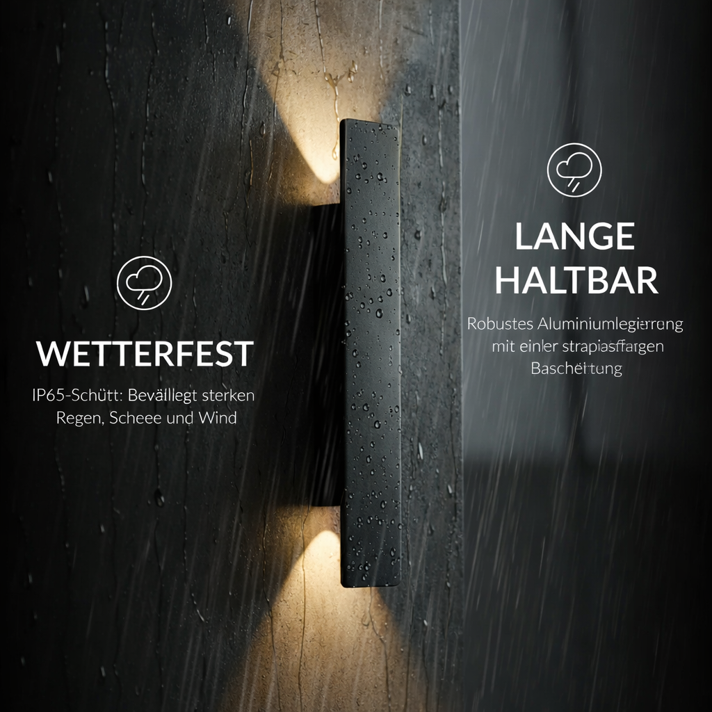 Outdoor Wall Lamp Modern LED Up Down Light with IP65 Rating
