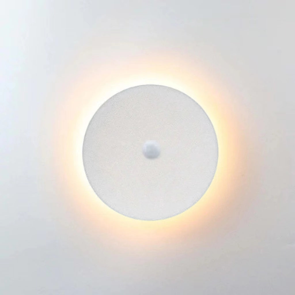 Outdoor Wall Lamp Modern LED with Halo Effect, Round and Square, Motion Sensor Option