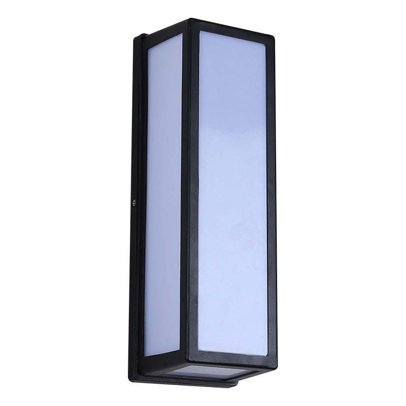 Outdoor Wall Lamp Modern Minimalist with Rectangular Acrylic Shade for Indoor and Outdoor Use