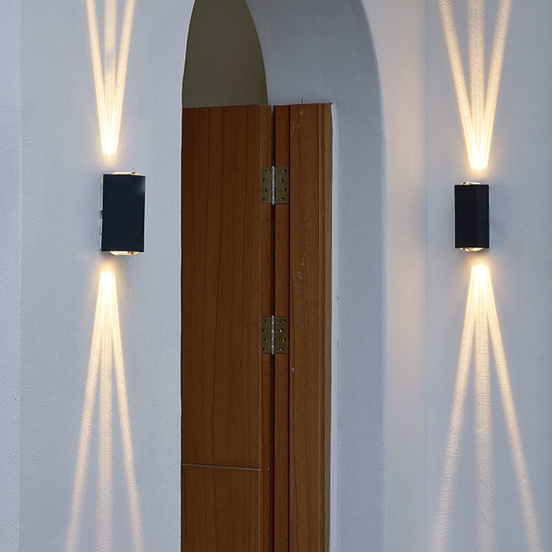 Outdoor Wall Lamp Modern Up Down Light with Beam Effect for Patio and Facade