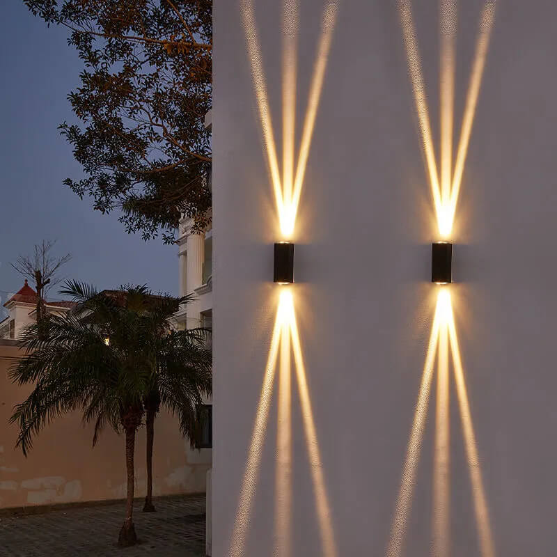 Outdoor Wall Lamp Modern Up Down Light with Beam Effect for Patio and Facade
