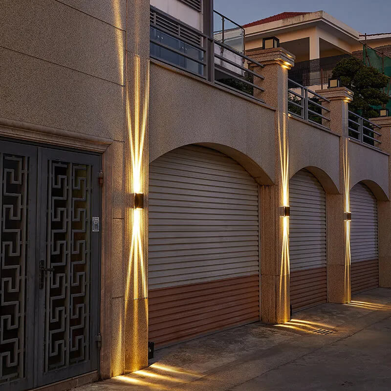 Outdoor Wall Lamp Modern Up Down Light with Beam Effect for Patio and Facade
