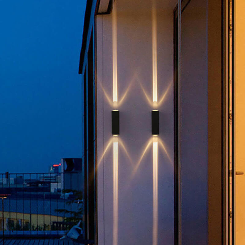 Outdoor Wall Lamp Modern Up Down Light with Beam Effect for Patio and Facade