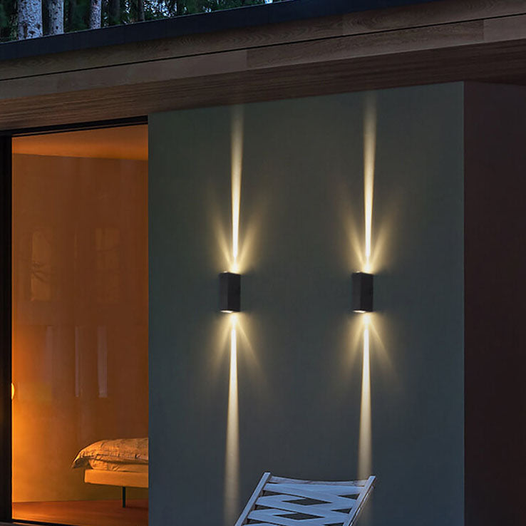 Outdoor Wall Lamp Modern Up Down Light with Beam Effect for Patio and Facade
