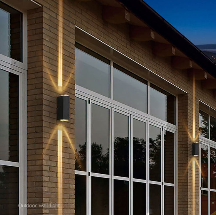 Outdoor Wall Lamp Modern Up Down Light with Beam Effect for Patio and Facade